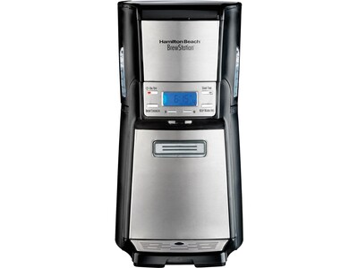 Hamilton Beach BrewStation 12-Cup Automatic Coffee Maker, Black/Stainless Steel (48465)