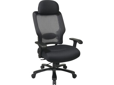 Space Seating 63 Series Mesh Computer & Desk Big & Tall Chair, Black (63-37A773HM)