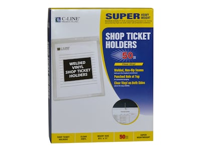 C-Line Job Ticket Holders, , 8-1/2 x 11, Clear, 50/Box (80911)