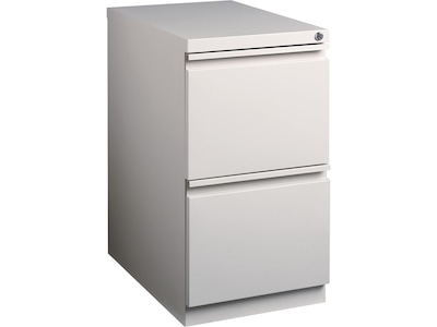 Staples 2 Drawer Vertical File Cabinet Locking Putty Beige