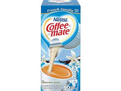 Coffee-mate French Vanilla Liquid Creamer, 0.38 Oz., 50/Box (35170)