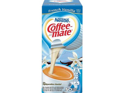 Coffee-mate French Vanilla Liquid Creamer, 0.38 Oz., 50/Box (35170)