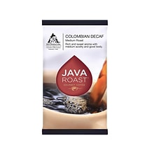 Java Roast Gourmet Colombian Decaf Ground Coffee with Bonus Filters, Medium Roast, 42/Carton (BHS703