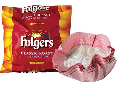 Folgers Classic Roast Ground Coffee, Medium Roast, Filter Packs, 40/Carton (PRO22142)