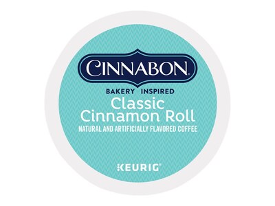 Cinnabon Classic Cinnamon Roll Coffee Keurig® K-Cup® Pods, Light Roast, 24/Box (6305)
