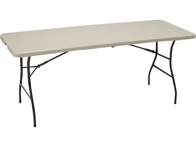 Quill Brand® Folding Table, Regular Duty, 72L x 30W, Platinum (79223/54272)