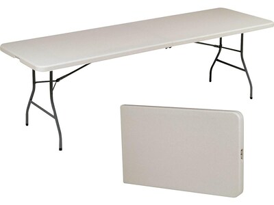 Quill Brand® Folding Table, 96L x 30W, Platinum (79158)