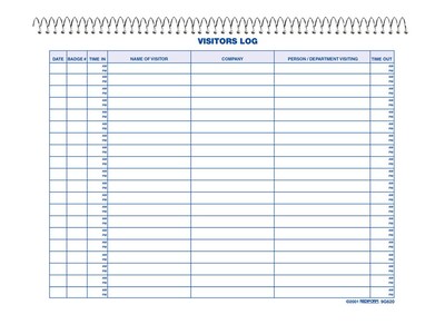 Rediform Visitors Log Book, 50 Pages, Multicolor (9G620)