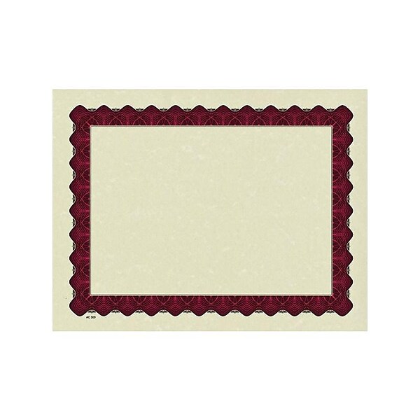Great Papers Metallic 8.5 x 11 Certificates, Beige/Red, 100/Pack (934100)