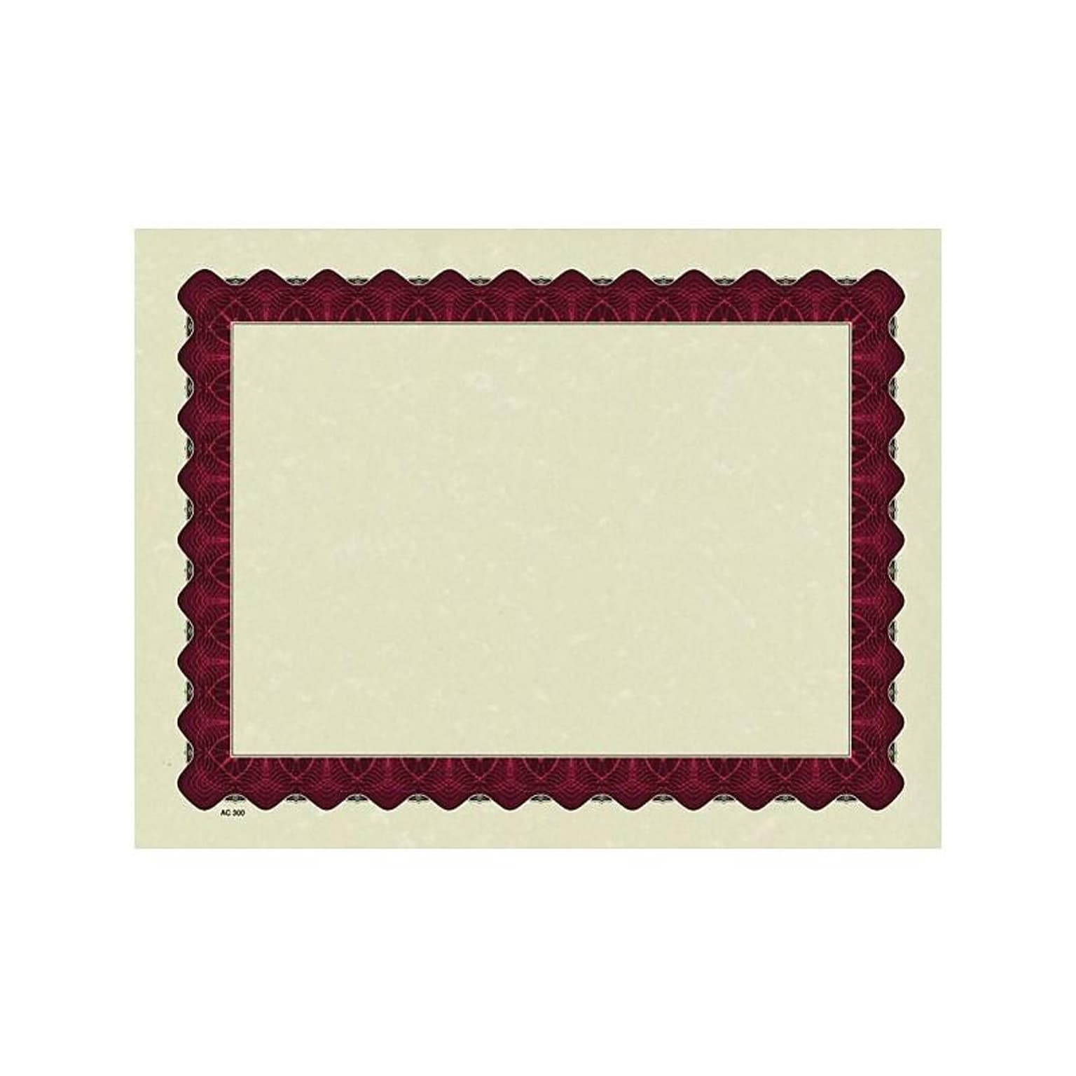 Great Papers Metallic Certificates, 8.5 x 11, Beige/Red, 100/Pack (934100)