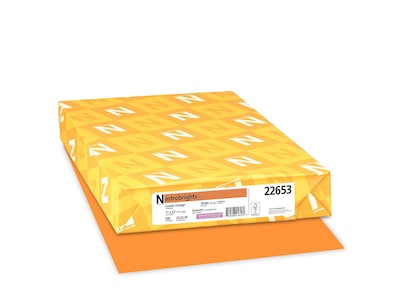 Astrobrights Colored Paper, 24 lbs., 11 x 17, Cosmic Orange, 500 Sheets/Ream (22653)