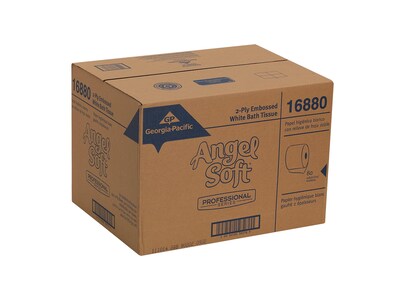Angel Soft Professional Series Recycled Toilet Paper, 2-ply, White, 450 Sheets/Roll, 80 Rolls/Case (16880)