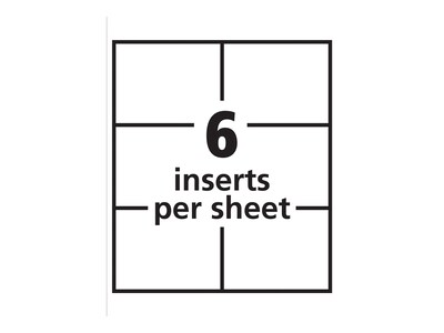 Avery Hanging Style Laser/Inkjet Name Badge Kit, 3 x 4, Clear Holders with White Inserts, 100/Box