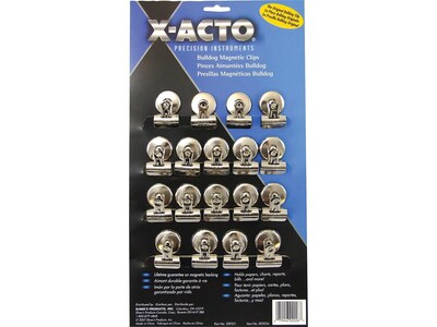 X-ACTO Bulldog Magnetic Clips, #1, Silver, 18/Box (2026)