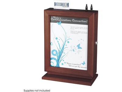 Safco Locking Wood Suggestion Box, Mahogany (4236MH)