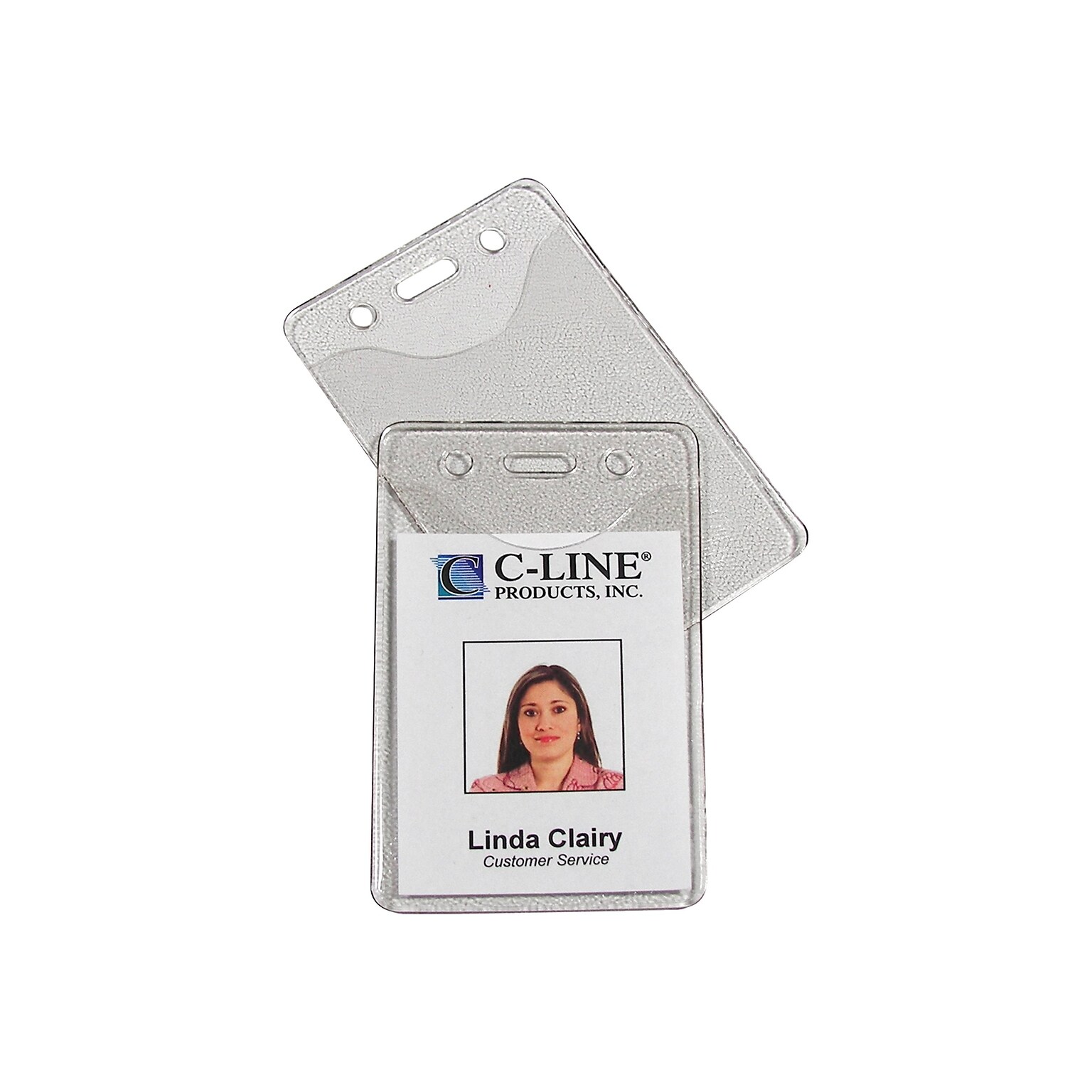 C-Line ID Badge Holders, Clear, 100/Box (88617)