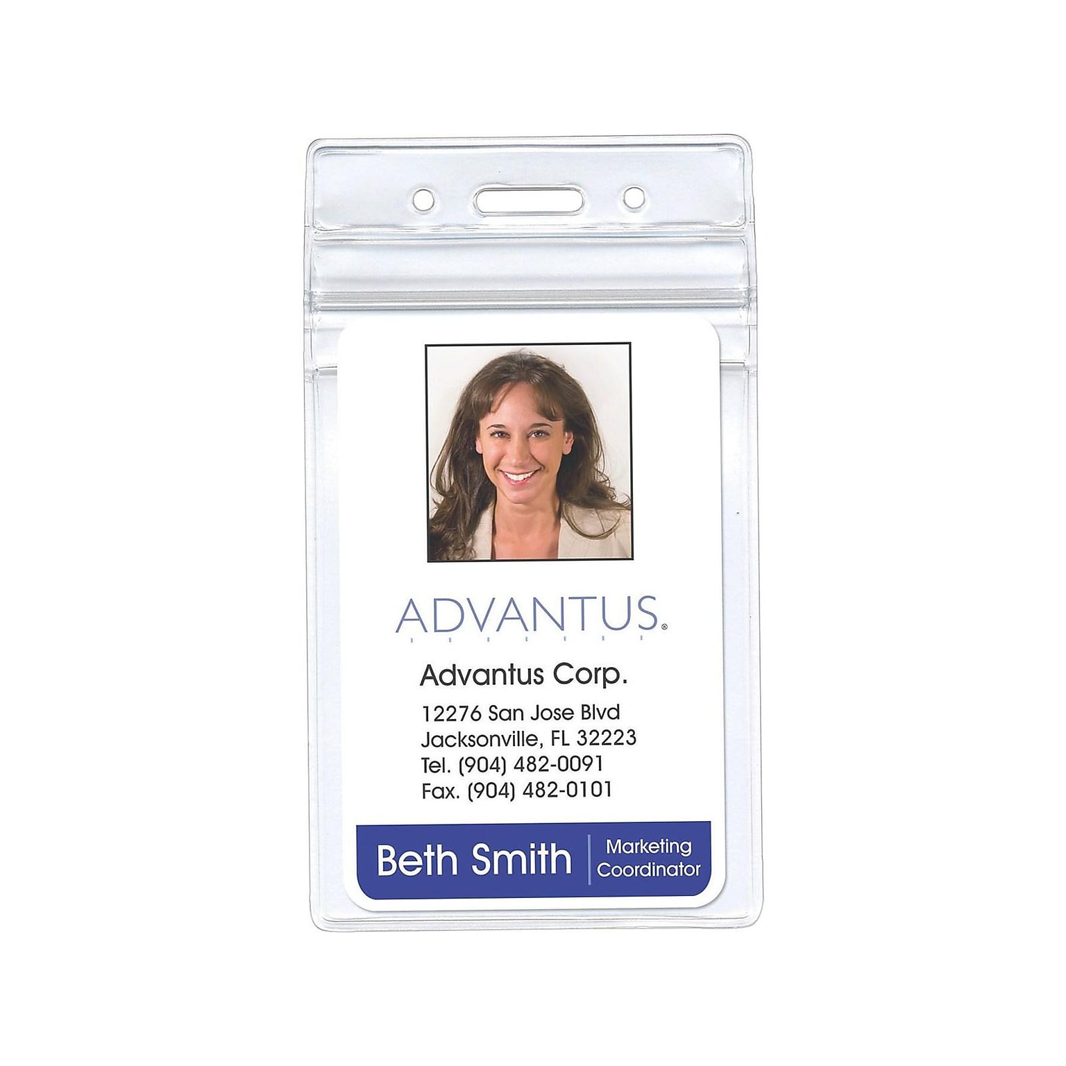 Advantus ID Badge Holders, Clear, 50/Pack (75524)