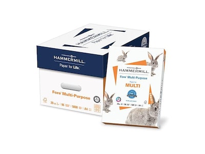 Hammermill Fore 8.27 x 11.69 A-4 Multipurpose Paper, 20 lbs., 96 Brightness, 500/Ream, 10 Reams/Carton (103036)