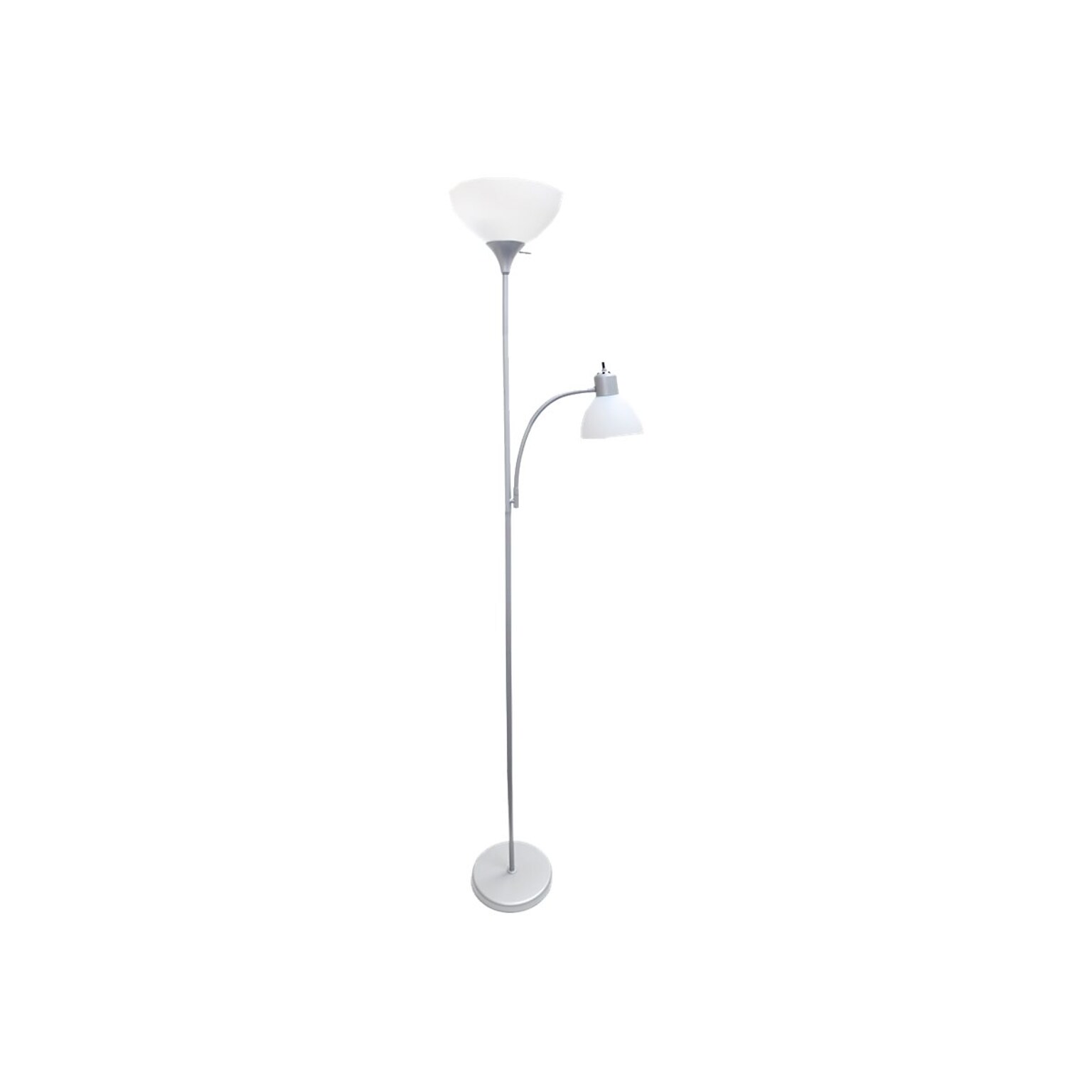 All the Rages Simple Designs 71.5 Silver Floor Lamp with Cone Shade (LF2000-SLV)