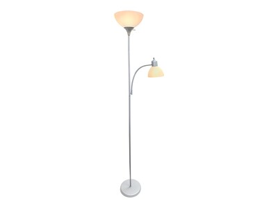 All the Rages Simple Designs 71.5" Silver Floor Lamp with Cone Shade (LF2000-SLV)