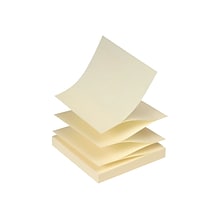 Stickies Pop-Up Standard Notes, 3 x 3 Yellow, 100 Sheets/Pad, 12 Pads/Pack (S33YRP12/52563)