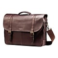 Samsonite Flapover Case Double Gusset Laptop Notebook, Brown Leather(45798-1139)