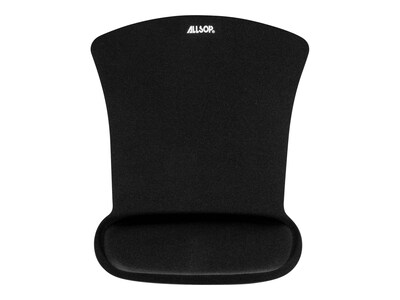 Allsop Ergoprene Gel Mouse Pad/Wrist Rest Combo, Black (30191)
