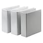 Snap-N-Store Heavy Duty 4 3-Ring View Binders, D-Ring, White (SNS01703)