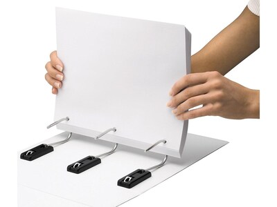 Snap-N-Store Heavy Duty 4 3-Ring View Binders, D-Ring, White (SNS01703)