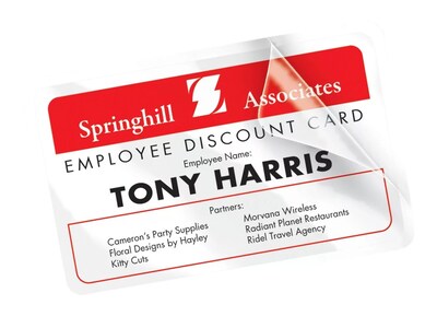 Avery Self-Laminating ID Cards, Matte White, 2.25" x 3.5", Inkjet/Laser, 30/Pack (05361)