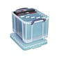 Really Useful Box 32 Liter Snap Lid Storage Bin, Clear, 3/Pack (32LC-PK3C)