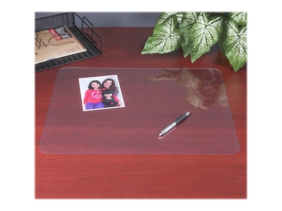 Artistic Krystal View Anti-Slip Plastic Desk Pad, 20" x 36", Clear (60-6-0M)