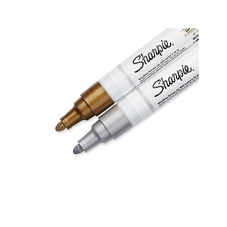 Sharpie Metallic Oil-Based Paint Markers, Medium Tip, Assorted, 2/Pack  (34968)