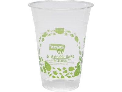 Sustainable Earth by Staples Cold Cups, 16 Oz., Translucent, 300/Case (SEB40146-CC)