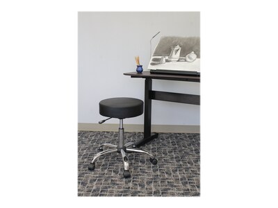 Boss Be Well Armless Medical Spa Professional Stool, Vinyl, Black (B240-BK)