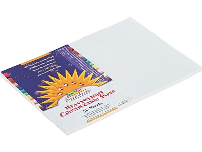 Prang Construction Paper, White,  12 x 18, 50 Sheets (P9207)