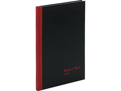 Black n Red Professional Notebook, 8.25 x 11.75, Wide Ruled, 96 Sheets (D66174)