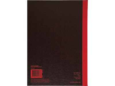 Black N' Red Black n' Red 1-Subject Professional Notebooks, 8.25" x 11.75", Wide Ruled, 96 Sheets, Black (JDK-D66174)