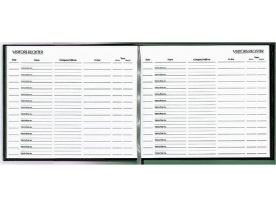 Rediform Visitor Book, 9.88" x 8.5", Black, 64 Sheets/Book (RED57802)