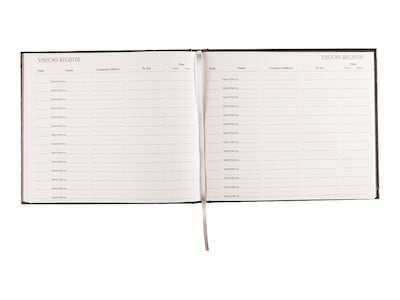 Rediform Visitor Book, 9.88" x 8.5", Black, 64 Sheets/Book (RED57802)