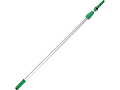 Unger OptiLoc 8 Telescoping Window Extension Pole, Aluminum, Silver/Green (EZ250)