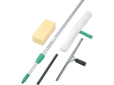 Unger Pro Telescoping Window Cleaning Kit, Silver/Green (PWK00)