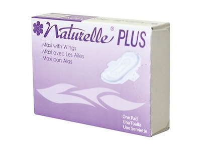 Naturelle Plus Maxi Pads with Wings, Unscented, 250/Carton (25189973)