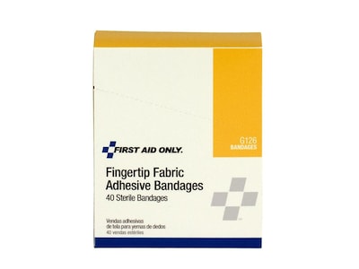 First Aid Only Fingertip Fabric Bandages, 40/Box (G126)