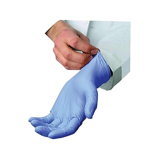 Ambitex N5201 Series Powder Free Blue Nitrile Gloves, Small, 100/Box (NSM5201)