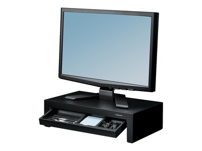 Fellowes Designer Suites Adjustable Monitor Riser, Up to 32", Black - 8038101