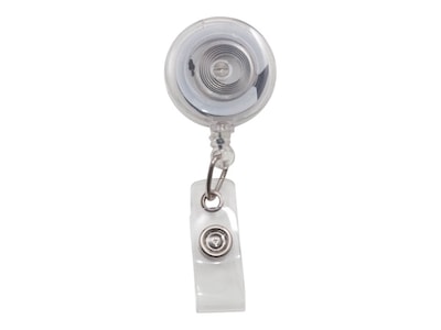 Advantus Badge Reels, Translucent Clear, 12/Pack (75473)