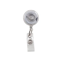 Advantus Badge Reels, Translucent Clear, 12/Pack (75473)