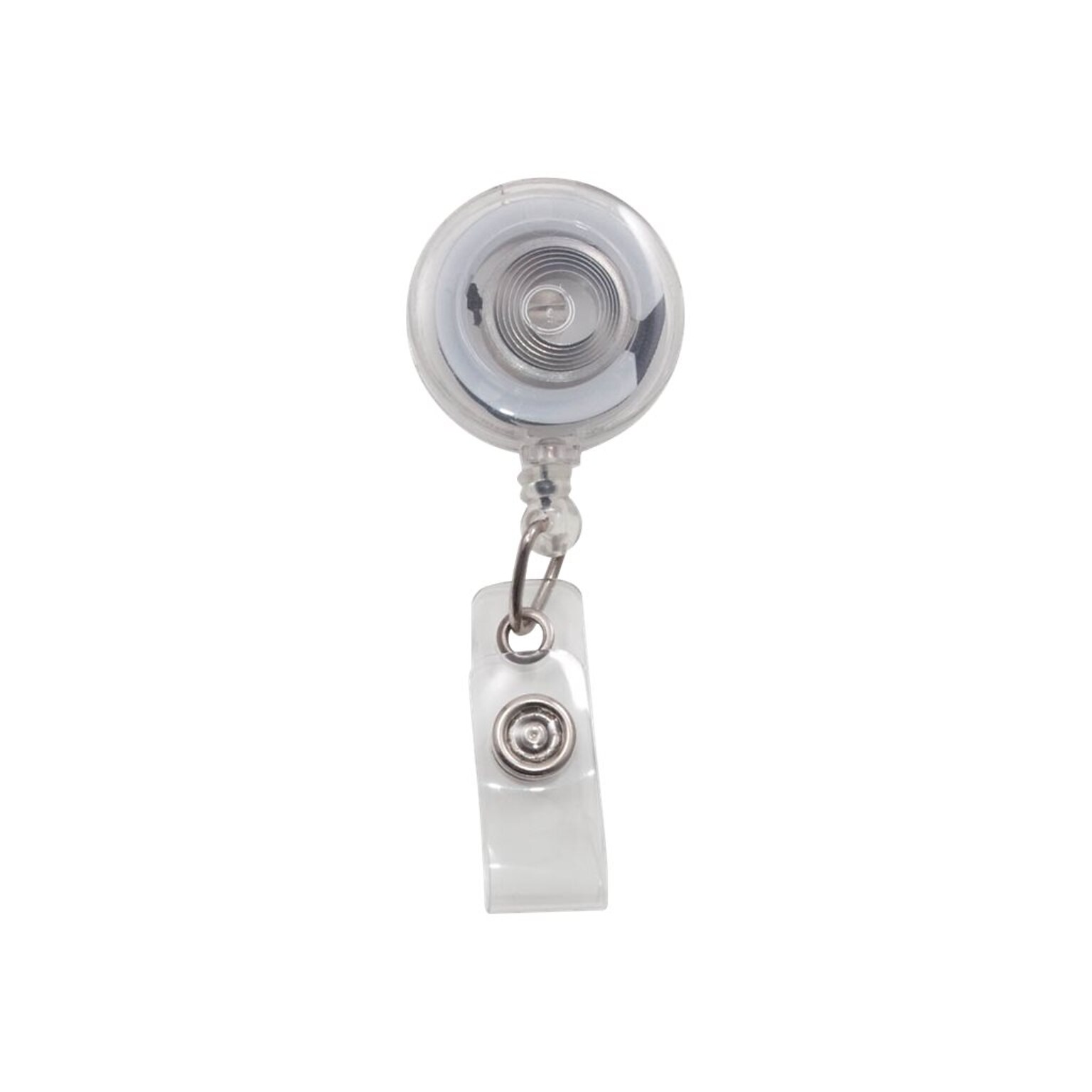 Advantus Badge Reels, Translucent Clear, 12/Pack (75473)