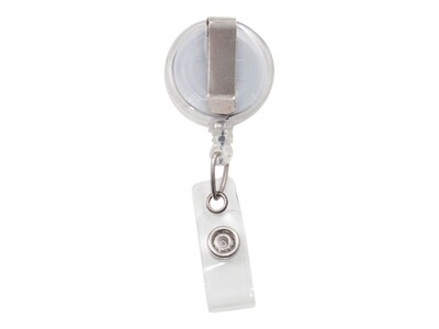 Advantus Badge Reels, Translucent Clear, 12/Pack (75473)